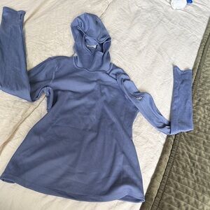 ALO Yoga Ribbed Blue Long Sleeve Top